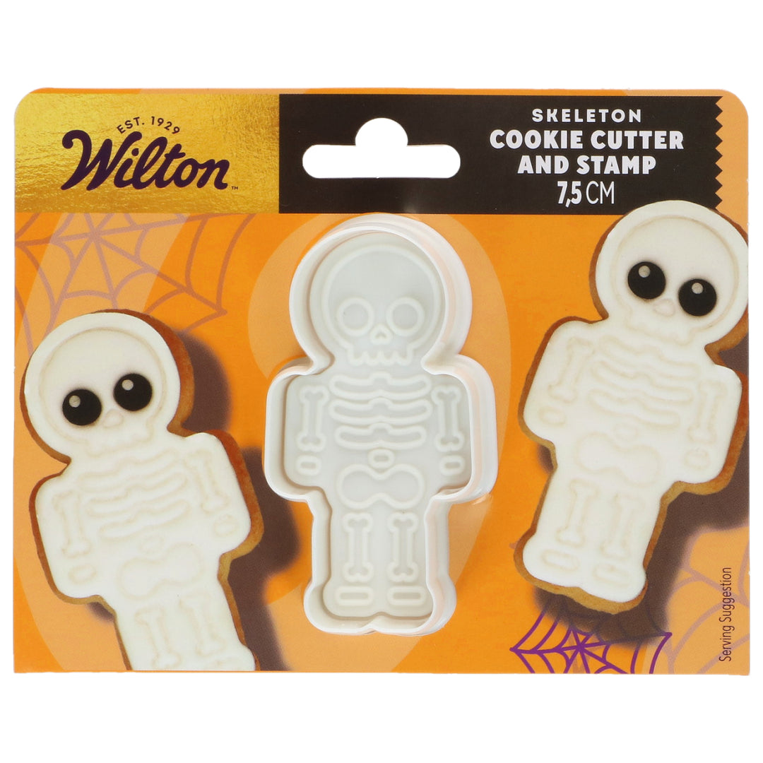 Emporte-pièce et Tampon Halloween 7,5 cm Squelette