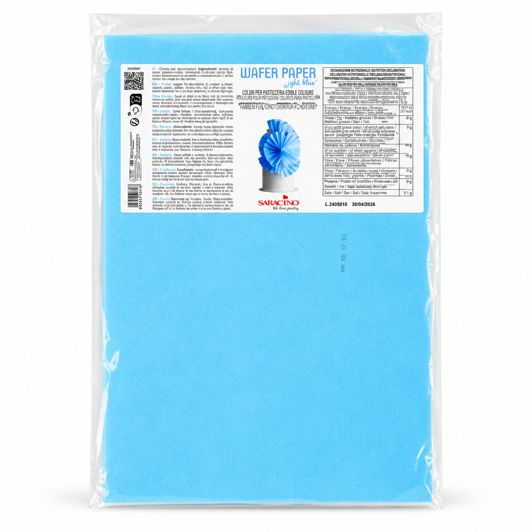 10 Feuilles Azyme Colorées A4 Bleu Clair