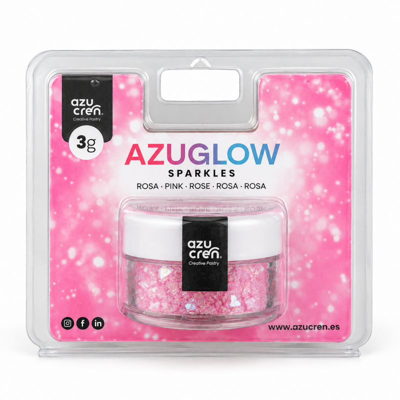Paillettes comestibles Azuglow Sparkle Rose 3 g Azucren