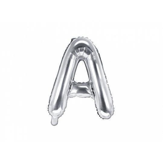 Silbergrauer Buchstabenballon – 35 cm – Patissland
