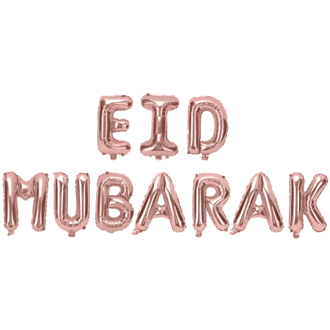 Ballons Aluminium Rose Gold - Eid Mubarak