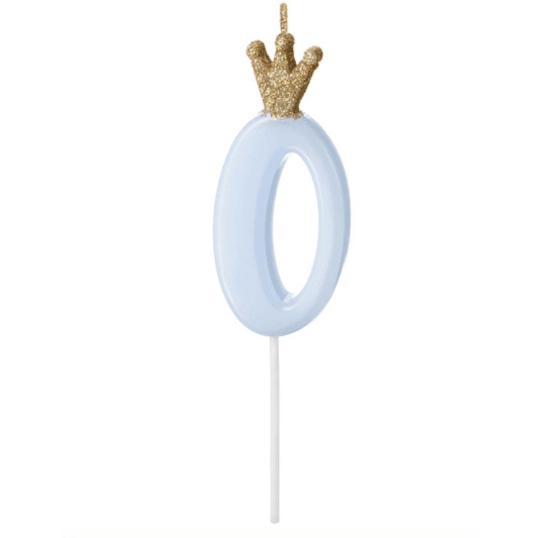 Bougie Numéro - Gold Crown Baby Blue - Variantes disponibles