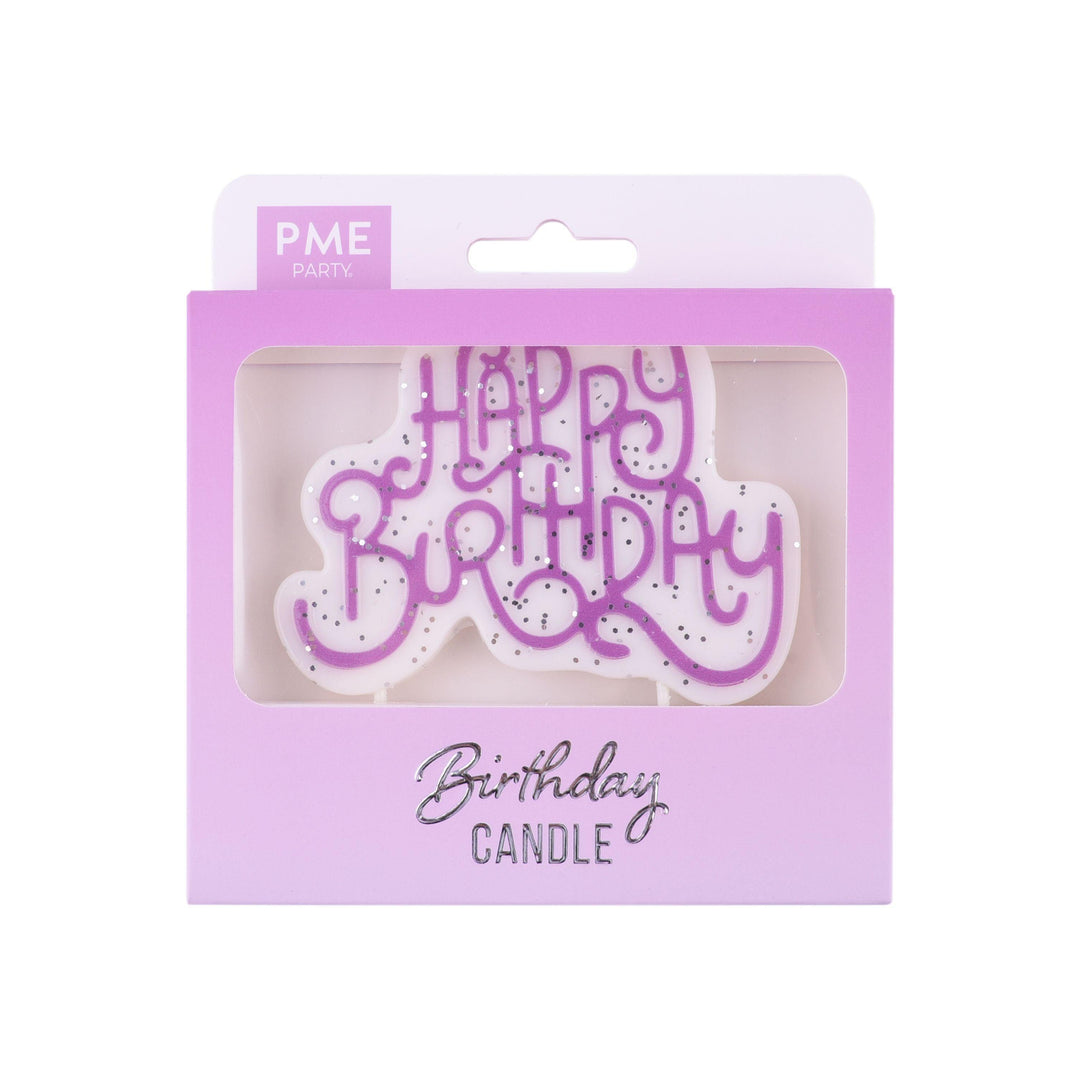 Bougie Topper - Pink Happy Birthday