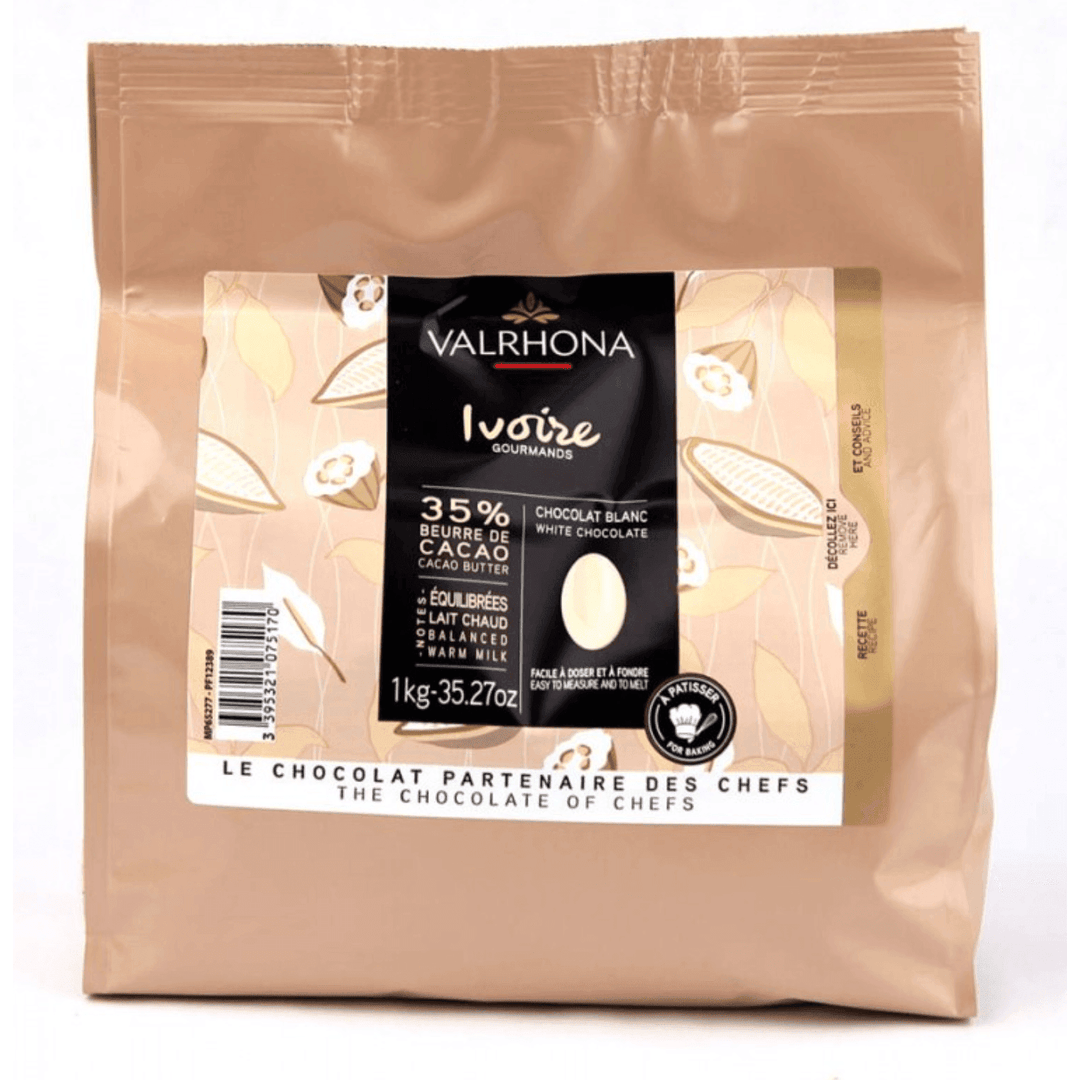 Fèves Ivoire Chocolat Blanc 35% Valrhona 12kg vue 2