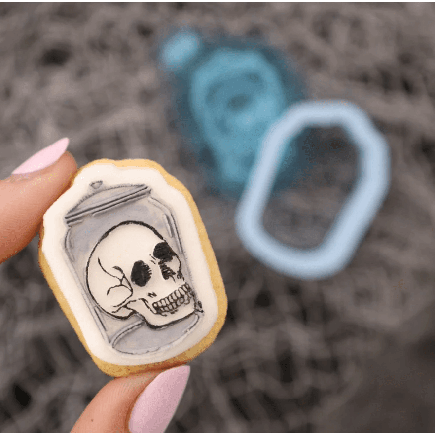 Mini Stamp N Cut - Skull In a Jar