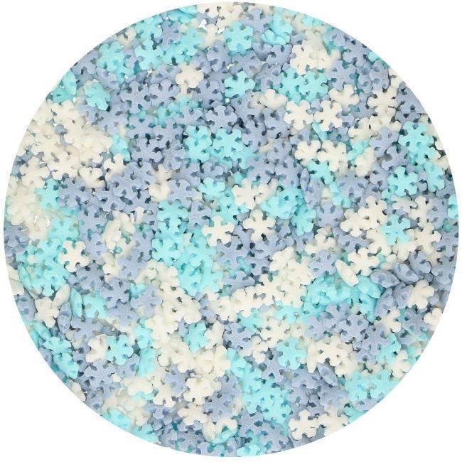Mix de Mini Flocons de Neige Blanc et Bleu 50g