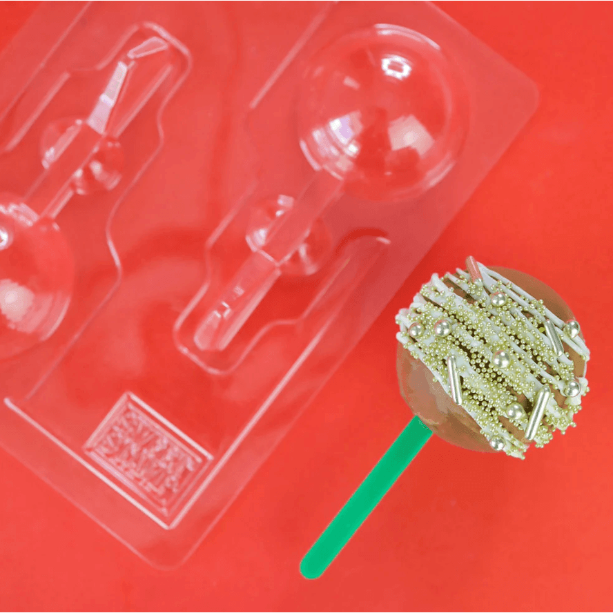 Sicles-Kuchenform mit Kuchenlutscher, verziert mit Streuseln