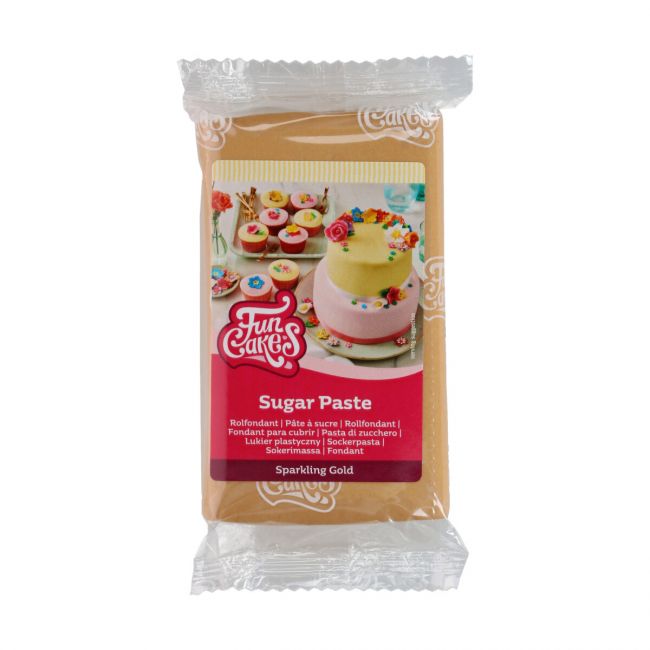 Pâte à Sucre Pailletée - Sparkling Gold 250g