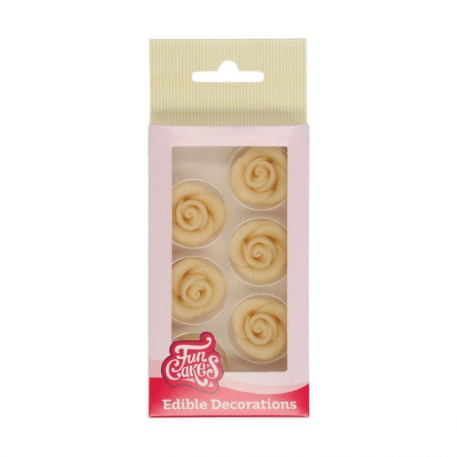 Pâte d'Amande - 6 Roses Blanches