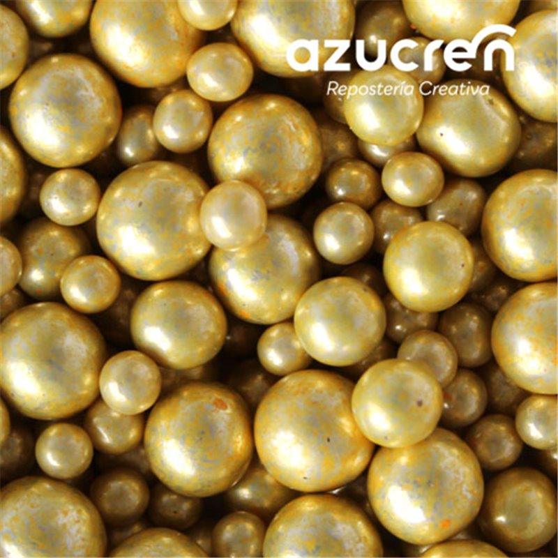 Perles de Sucre Métallisées Or - 4, 6 et 8 mm - 900g