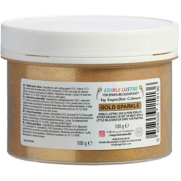 Gold Sparkle Glitzerndes Lebensmittelpulver – SUGARFLAIR