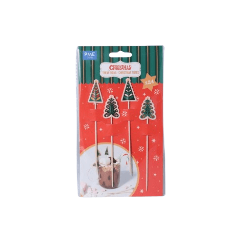 Set/24 Pics à Snacks - Arbres de Noël