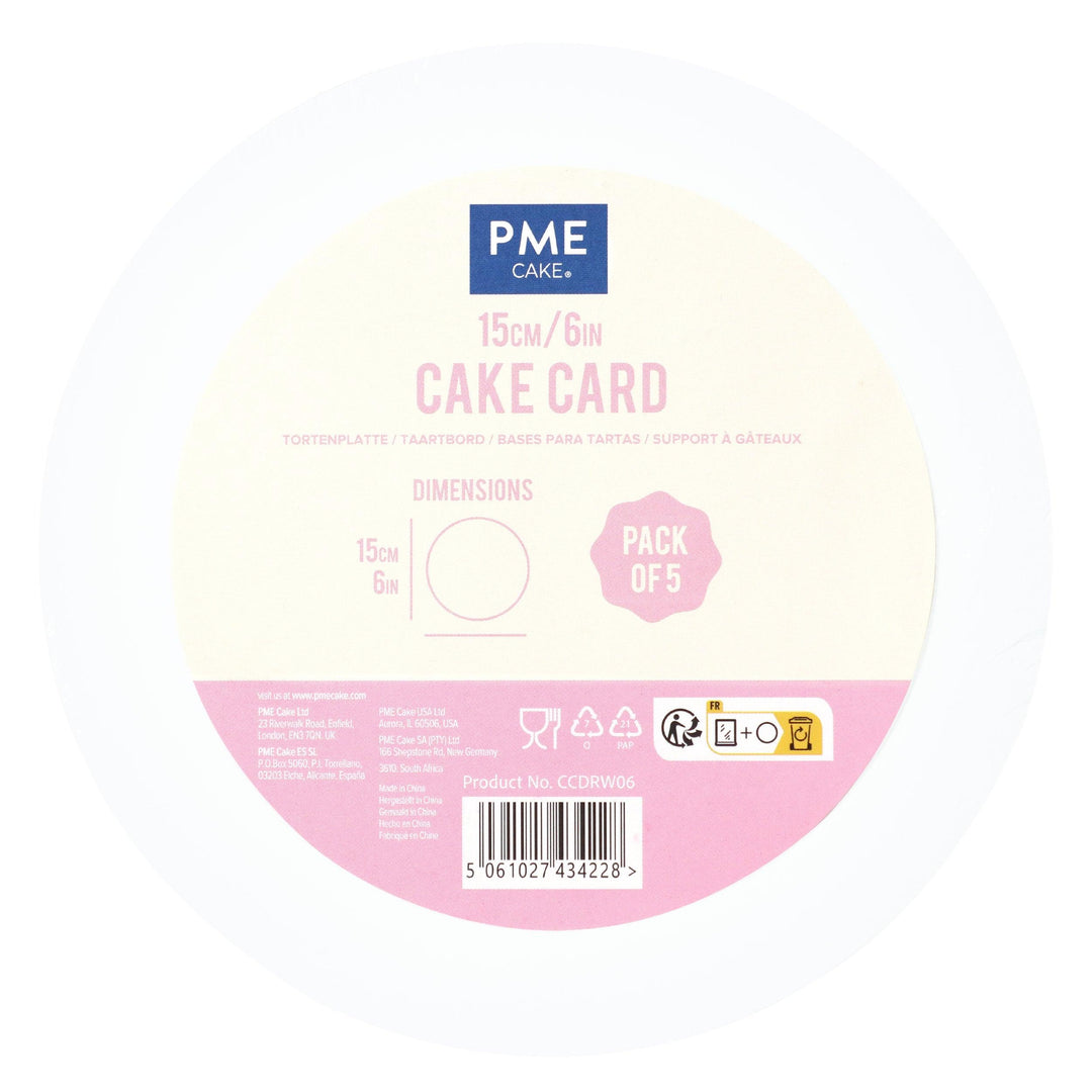 Set/5 Cake Card Rond Blanc - vue 6