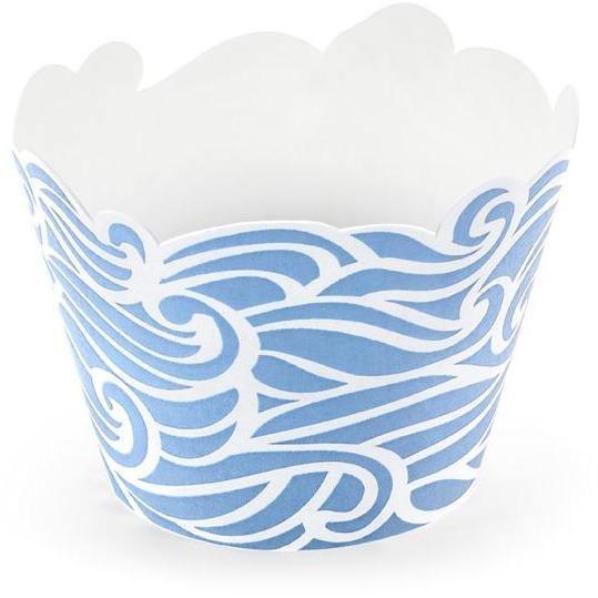 6 Ocean Cupcake Wraps – Partydeko – Patissland
