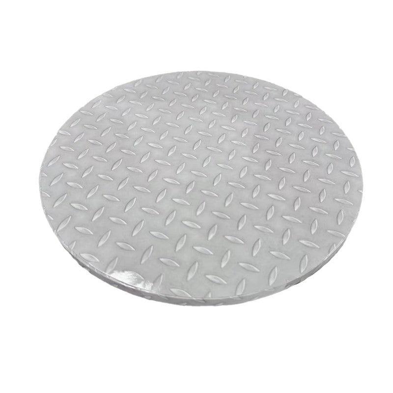 Support à gâteau Rond - Effet Metal - Drum