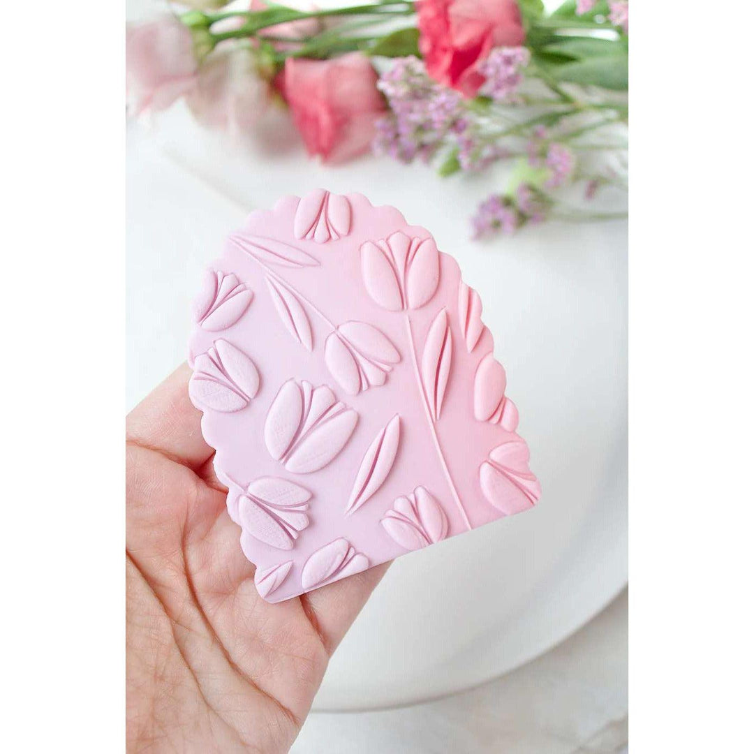 Tampon 3D - Pattern de Tulipes (10x10cm)