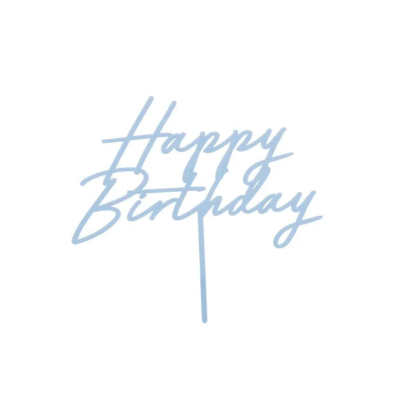 Topper Happy Birthday Bleu